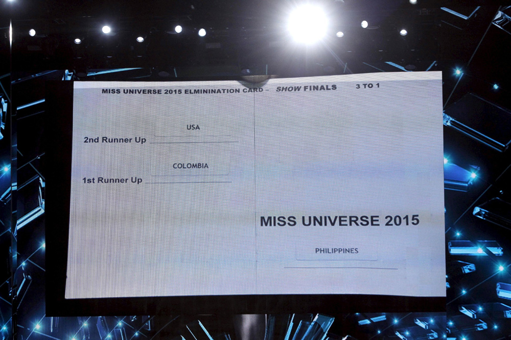 Error en Miss Universo 2015