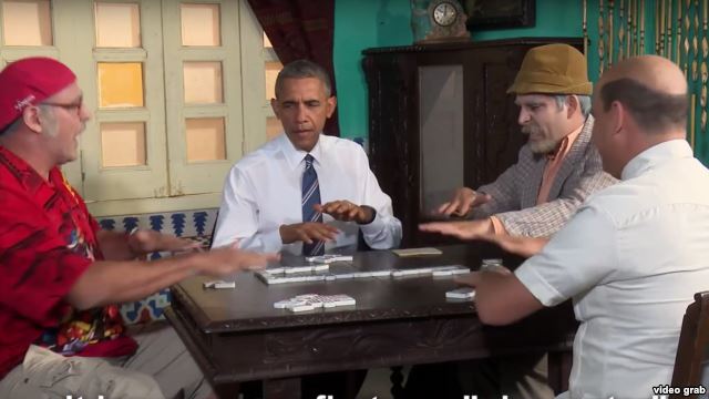 Obama juega dominó con Pánfilo