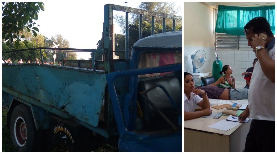Camión choca contra un tren en Camagüey