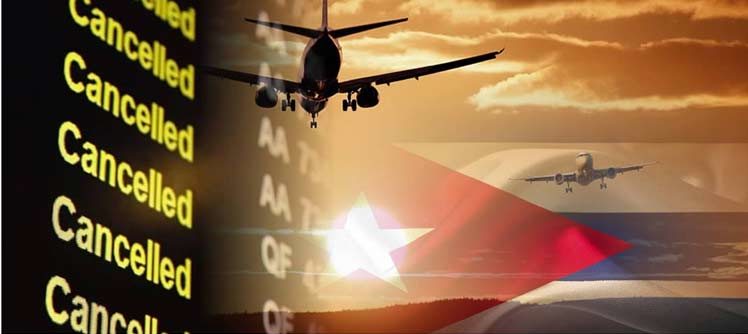 En vigor prohibición de vuelos charters a Cuba