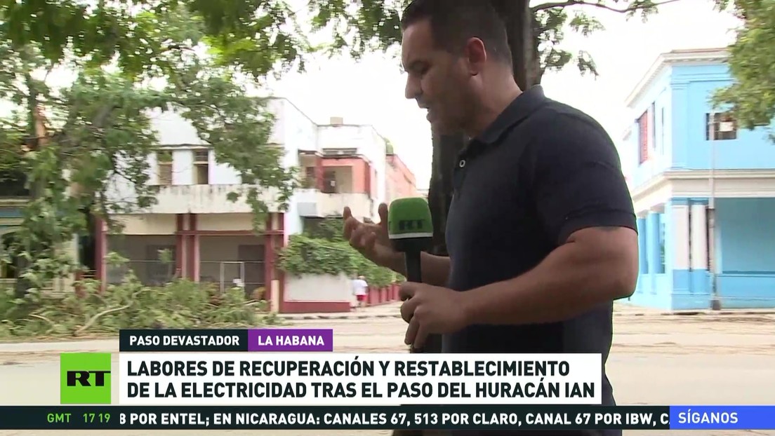 Avanzas tareas de restablecimiento de servicio eléctrico en Cuba