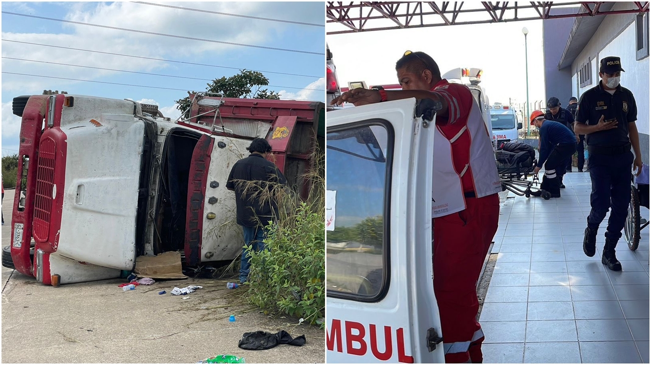 Muere migrante irregular cubano tras volcarse el camión en que viajaba