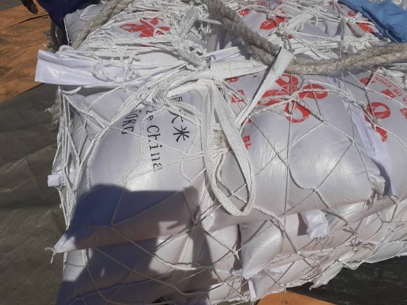 Arriba a La Habana donativo chino de arroz